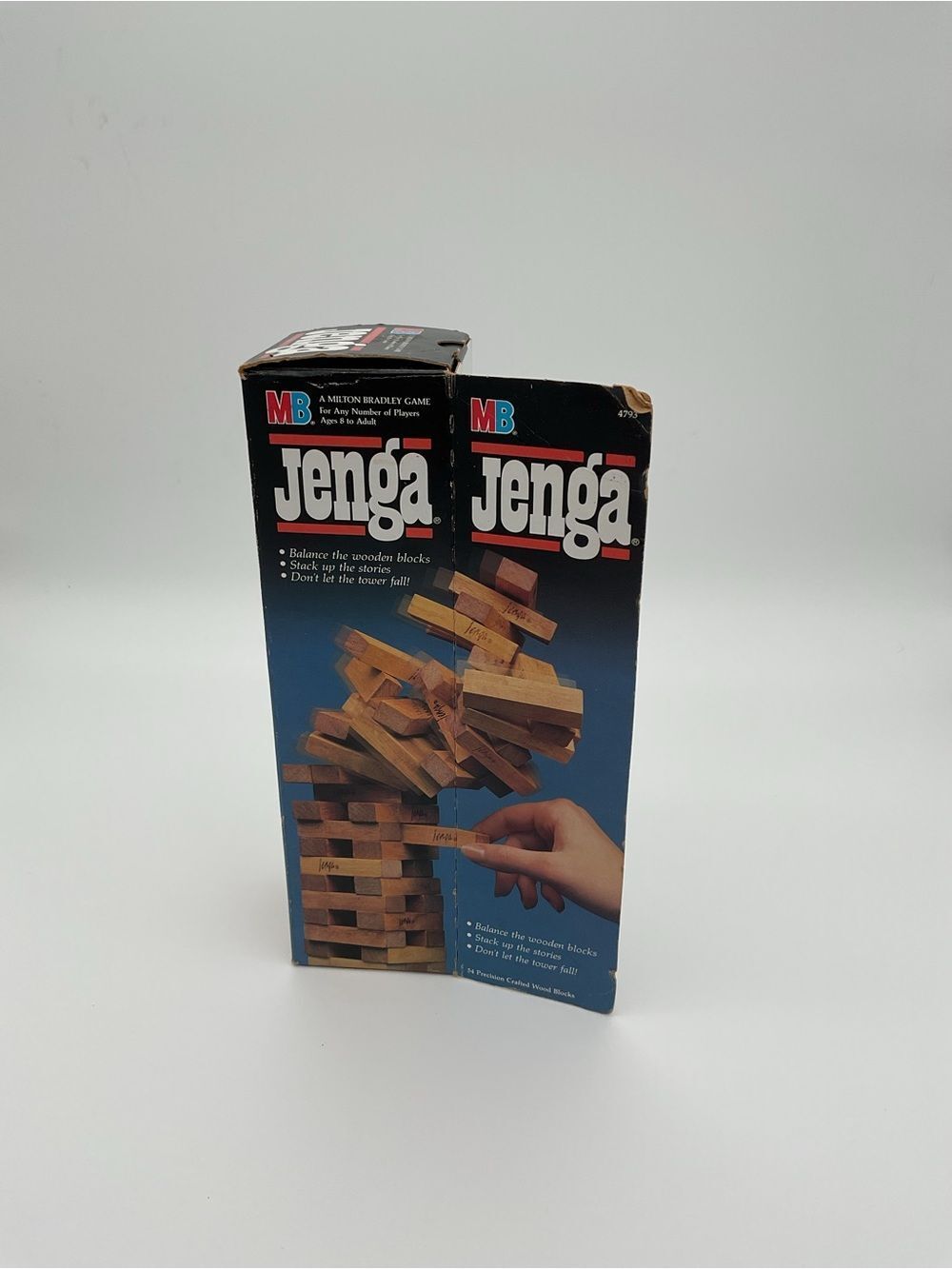 Vintage MB Jenga Classic Wooden Block Game Complete In Original Box - Picture 2 of 5